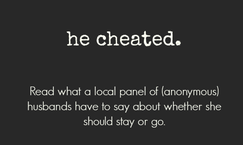 To husband who cheated say what to a What to