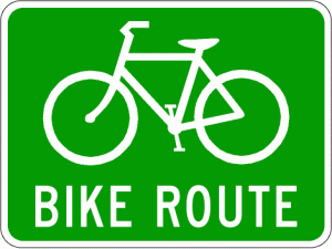 bike route sign