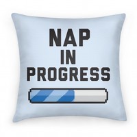 nap in progress pillow