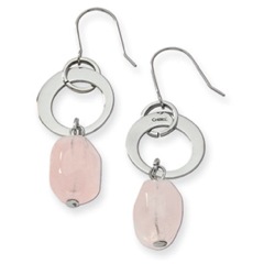 Chisel Rose Quartz Earrings