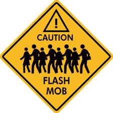 flash mob sign