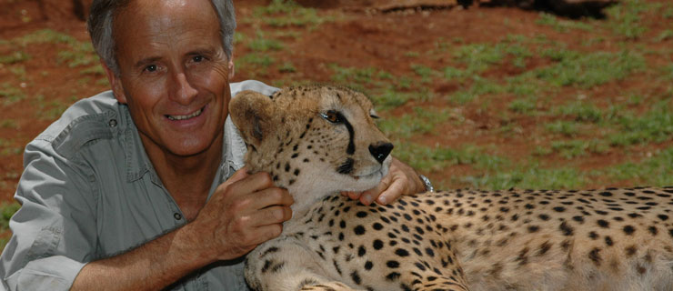 Jack Hanna with cheetah