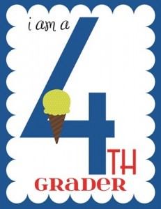 4th grader printable