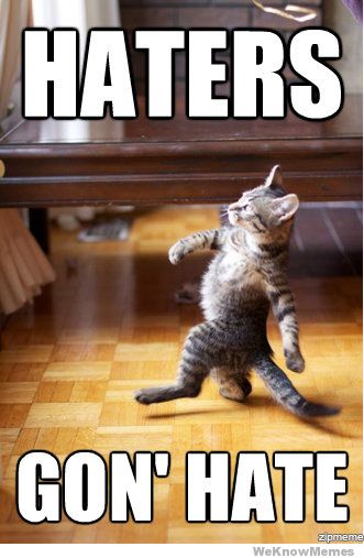 haters gonna hate dog gif