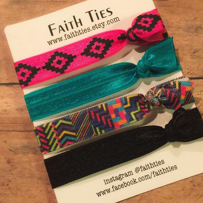 faith ties, colorful
