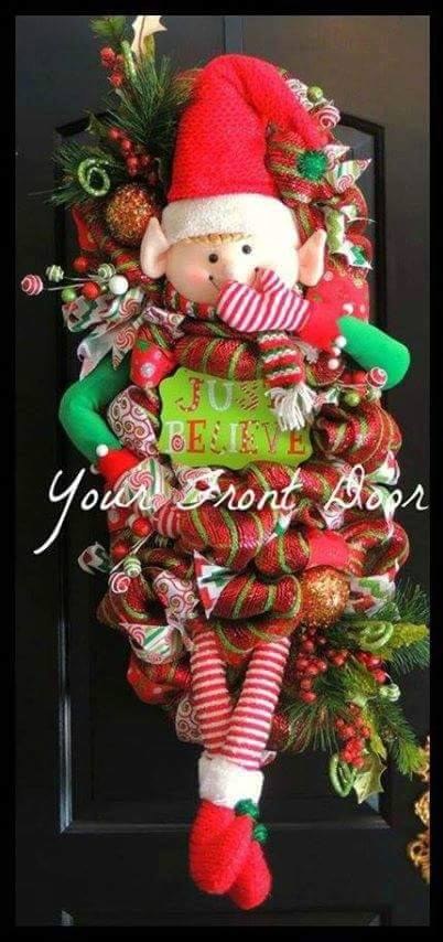 Cute elf wreath from Your Front Door