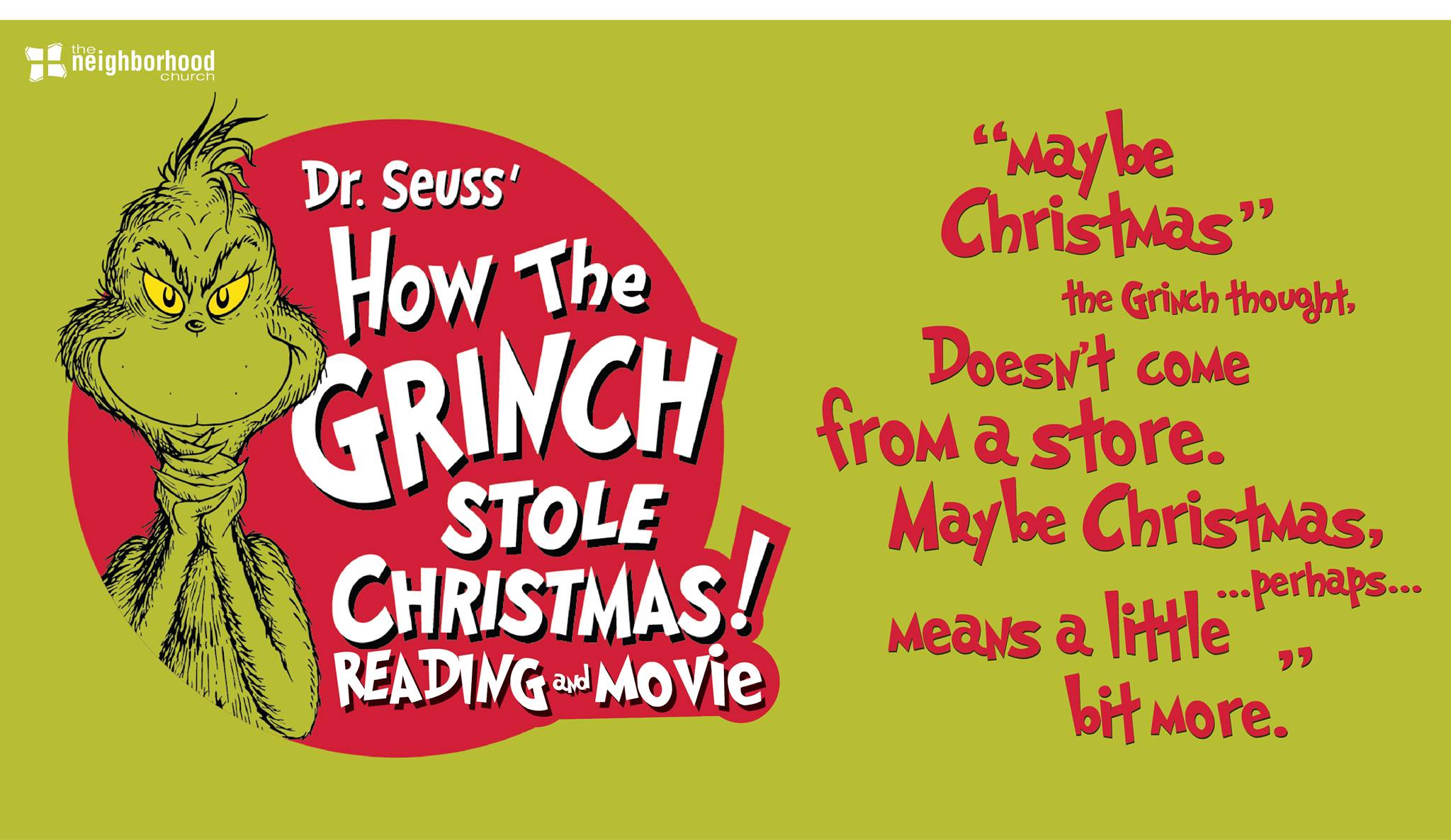 Grinch movie and reading