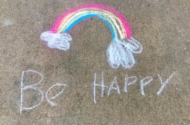 Chalk art, Be Happy