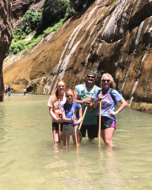 Starkey family, waterfall