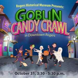 Rogers Historical Museum Goblin Candy Crawl Downtown Rogers