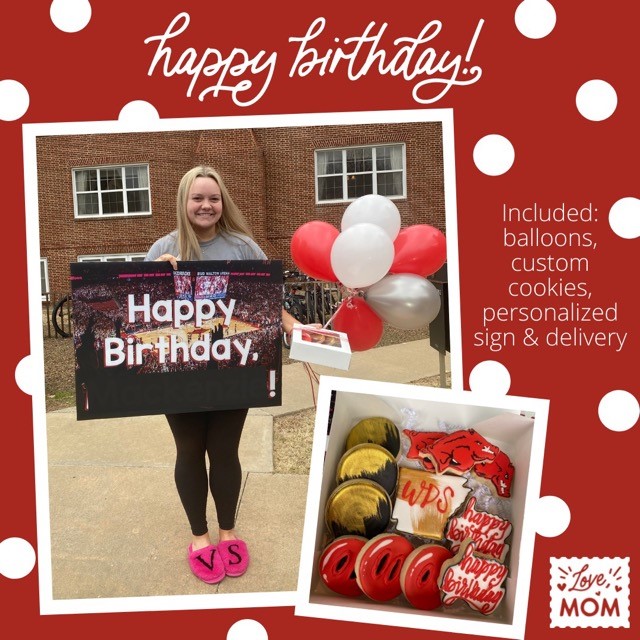 Love Mom, NWA Birthday Razorback gift package