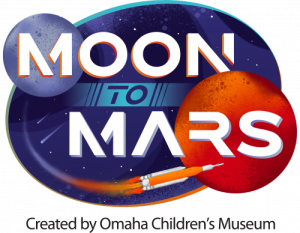 Moon to Mars exhibit logo, Amazeum
